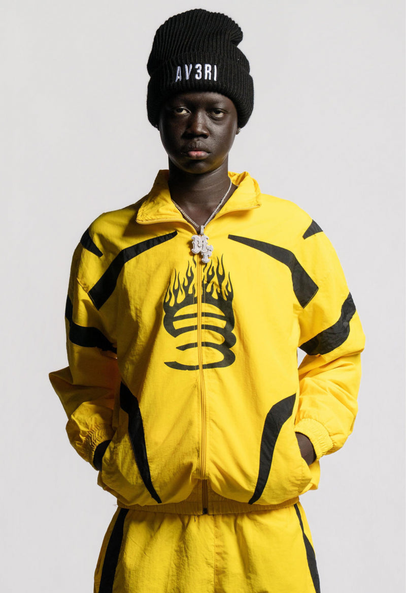 Yellow Nylon Track Jacket