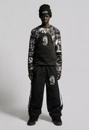 Black Graffiti Thermal Shirt