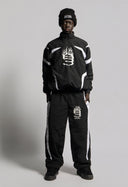 Black Nylon Track Pants