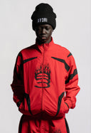 Red Nylon Track Jacket